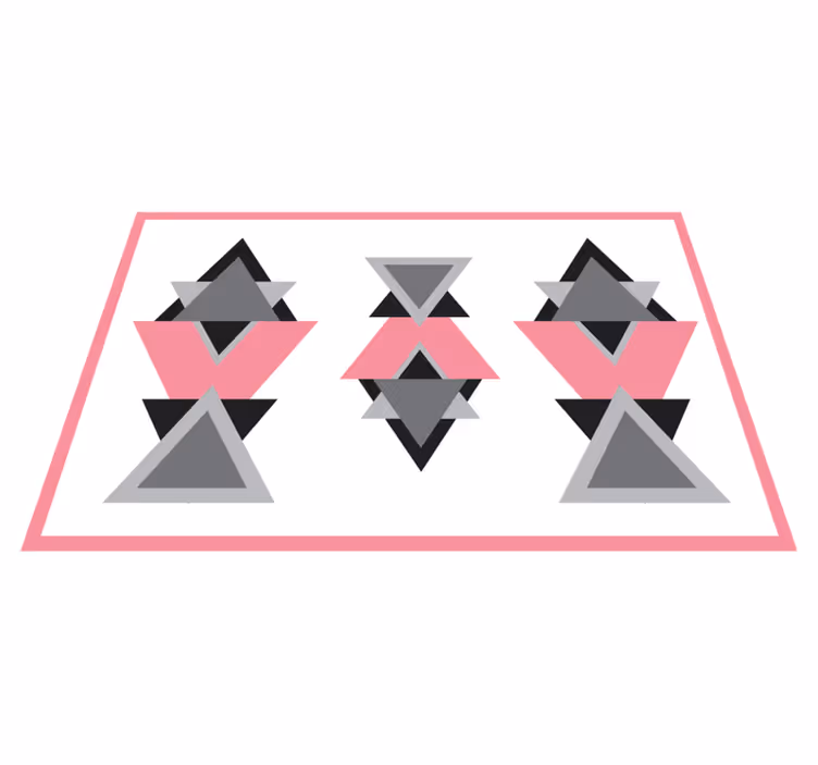 Tappeto vinile geometrico forme triangolari si fondono - TenStickers
