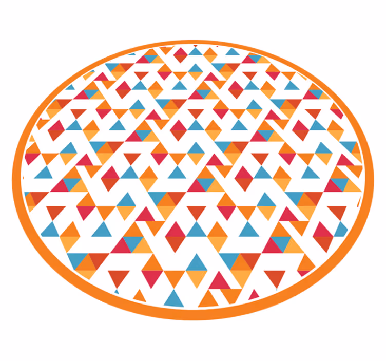 Tappeto vinile geometrico forme triangolari colorate - TenStickers