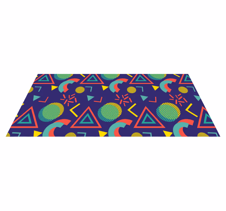 Tappeto vinile geometrico motivi geometrici vivaci - TenStickers