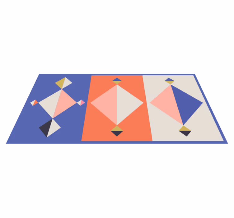 Tappeto vinile geometrico forme moderne astratte - TenStickers
