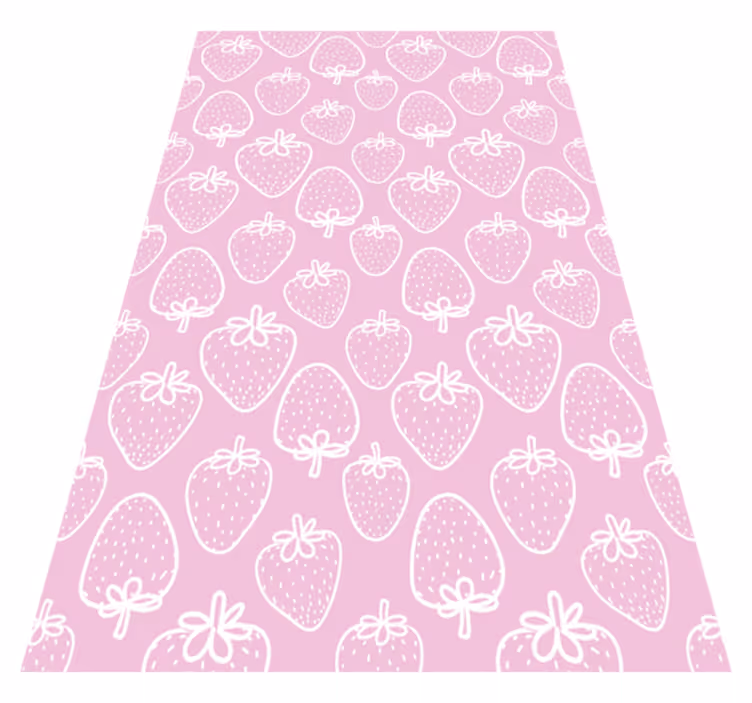 Tappeto pvc cucina motivo fragola - TenStickers