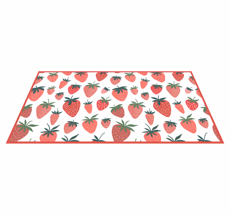 Tappeto pvc cucina delizia di fragole succose - TenStickers