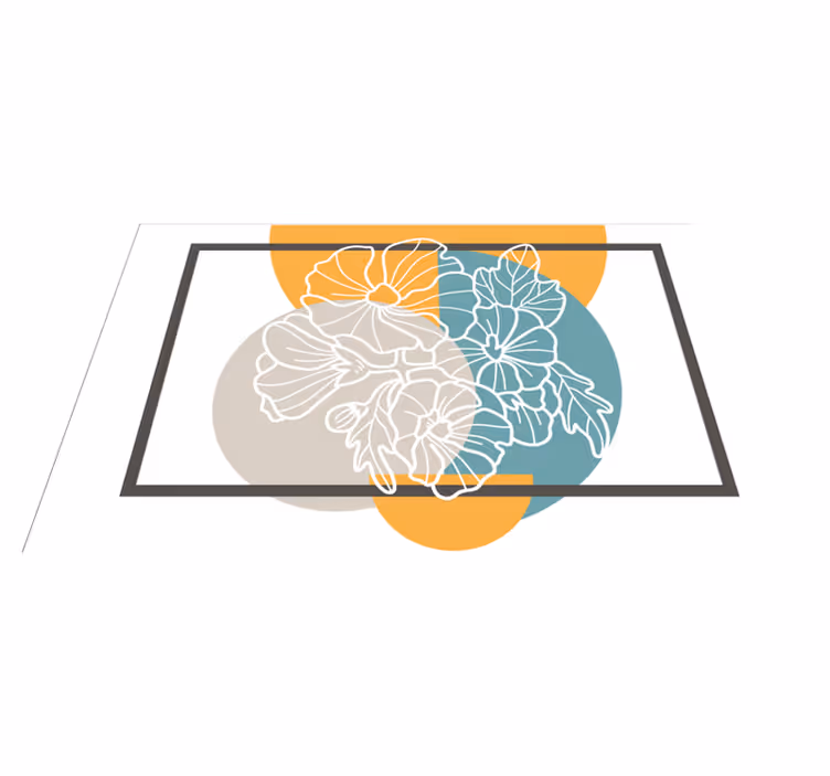 Tappeto vinile fiori accento floreale moderno - TenStickers