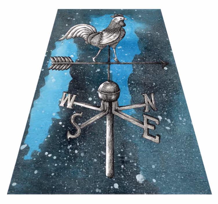 Tappeto vinile per ragazzi gallo banderuola - TenStickers
