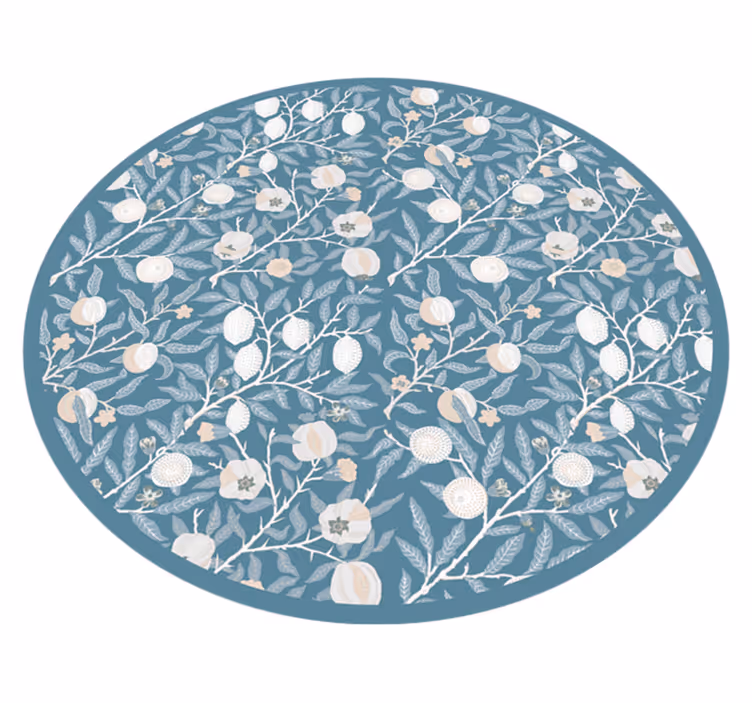 Tappeto vinile rotondo stile floreale circolare - TenStickers