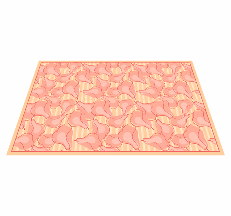 Tappeto pvc cucina graziosi motivi rosa - TenStickers