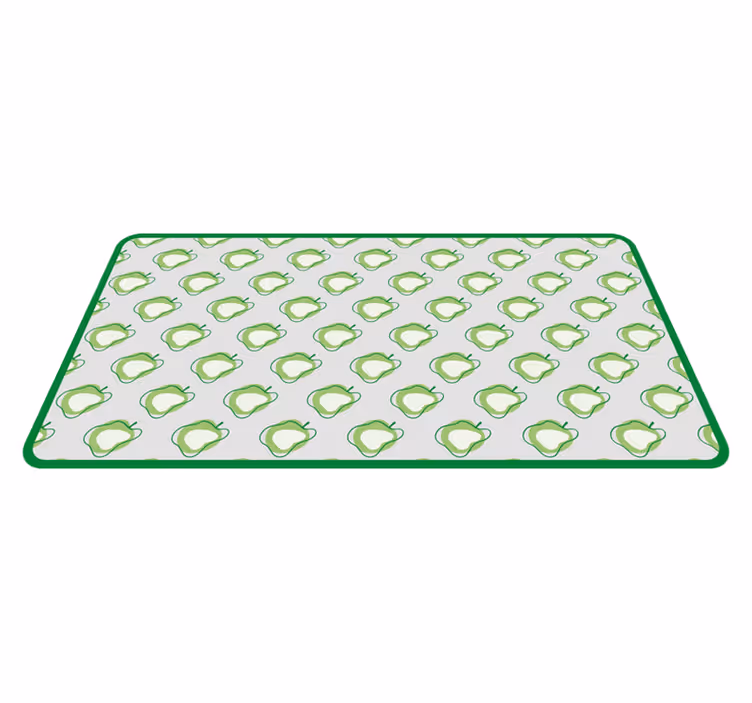 Tappeto pvc cucina motivo a pera verde - TenStickers