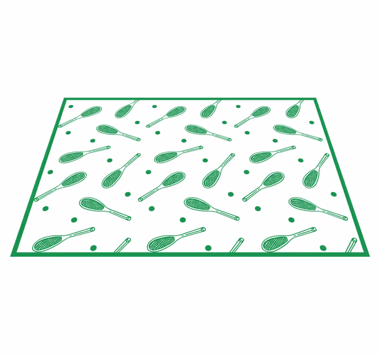 Tappeto vinile per bambini stampa racchette da tennis - TenStickers