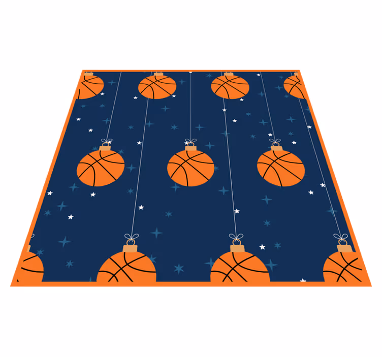 Tappeto vinile per bambini motivo ornamentale da basket - TenStickers