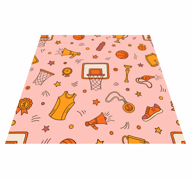 Tappeto vinile giochi elementi di divertimento sportivo - TenStickers