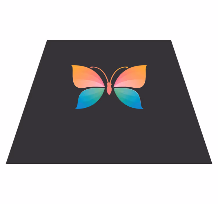 Tappeto vinile natura concetto di farfalla vibrante - TenStickers