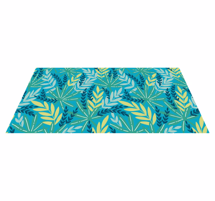 Tappeto vinile natura tavolozza tropicale frondosa - TenStickers