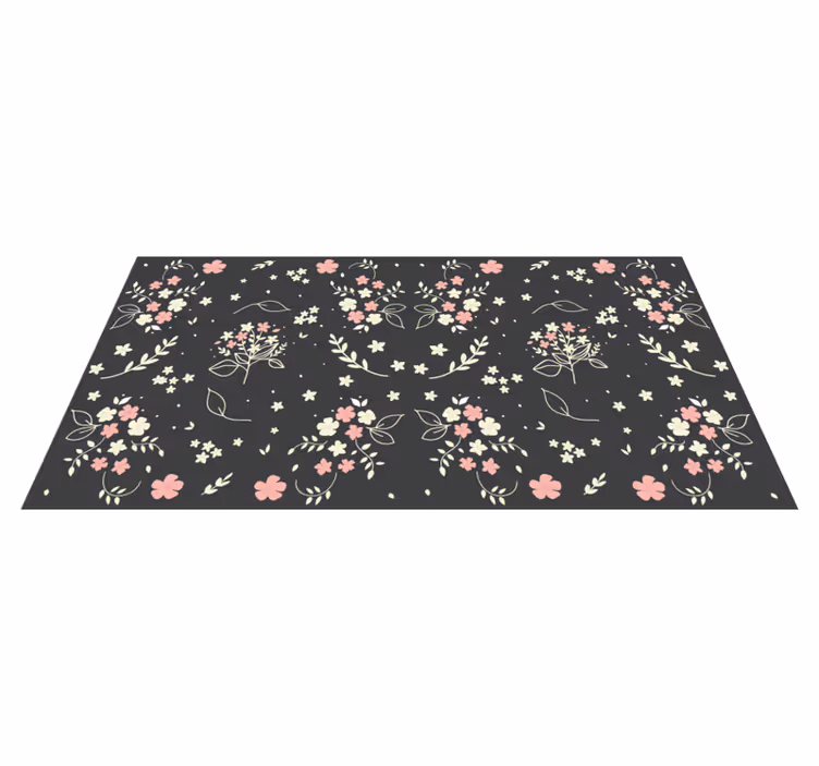 Tappeto vinile fiori eleganza a motivi floreali - TenStickers