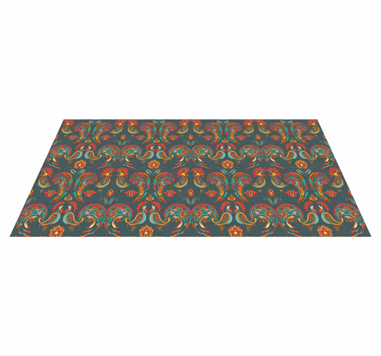 Tappeto vinile mosaico motivi folcloristici colorati - TenStickers