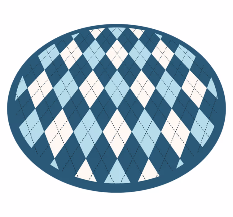Tappeto vinile geometrico eleganza del motivo a rombi - TenStickers
