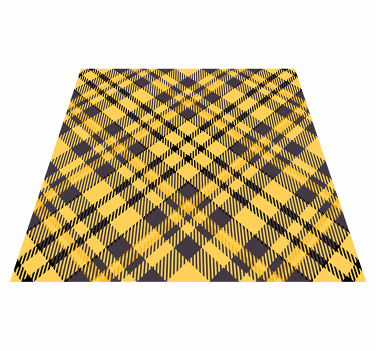 Tappeto vinile strisce motivo giallo e nero - TenStickers