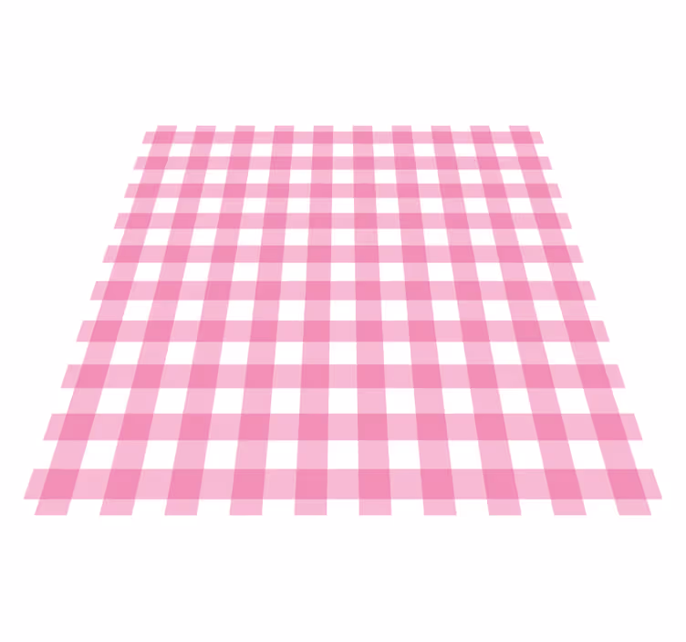 Tappeto vinile strisce motivo a scacchi rosa - TenStickers