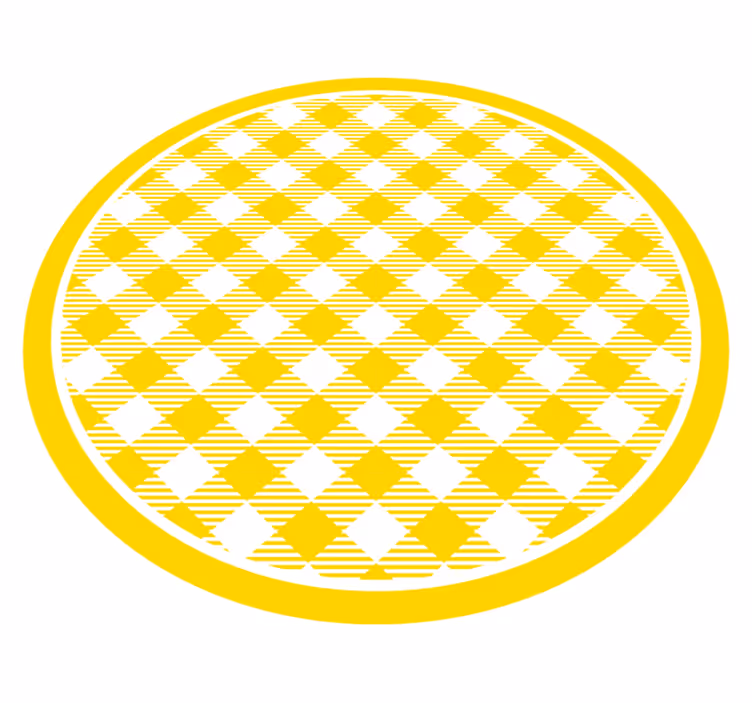 Tappeto vinile rotondo emblema del diamante giallo - TenStickers