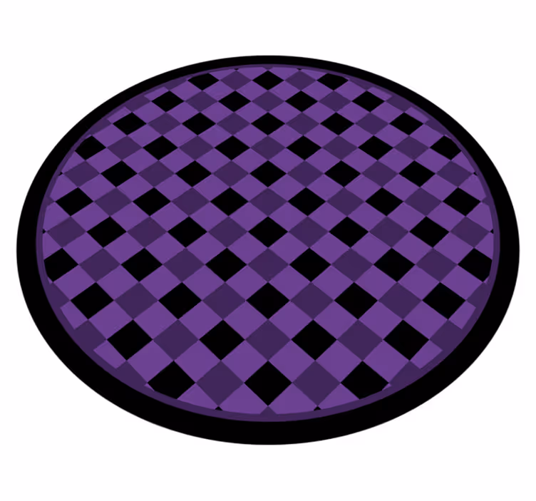 Tappeto vinile moderno motivo a scacchi chic - TenStickers