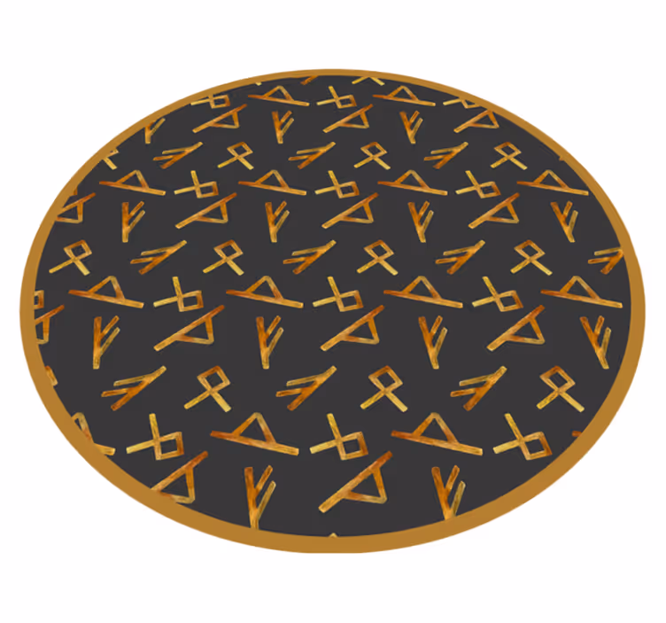 Tappeto vinile geometrico forme dorate astratte - TenStickers