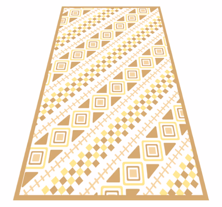 Tappeto vinile geometrico mosaico a motivi gialli - TenStickers