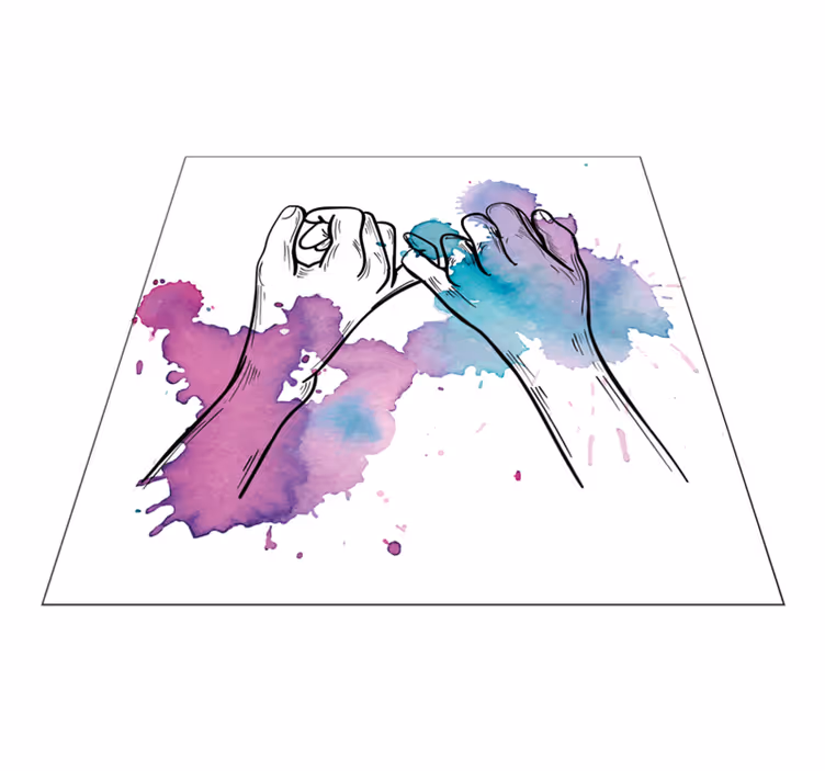 Tappeto vinile per ragazzi mani mignolo promessa - TenStickers