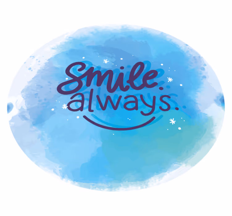 Tappeto vinile frase sorridi sempre - TenStickers