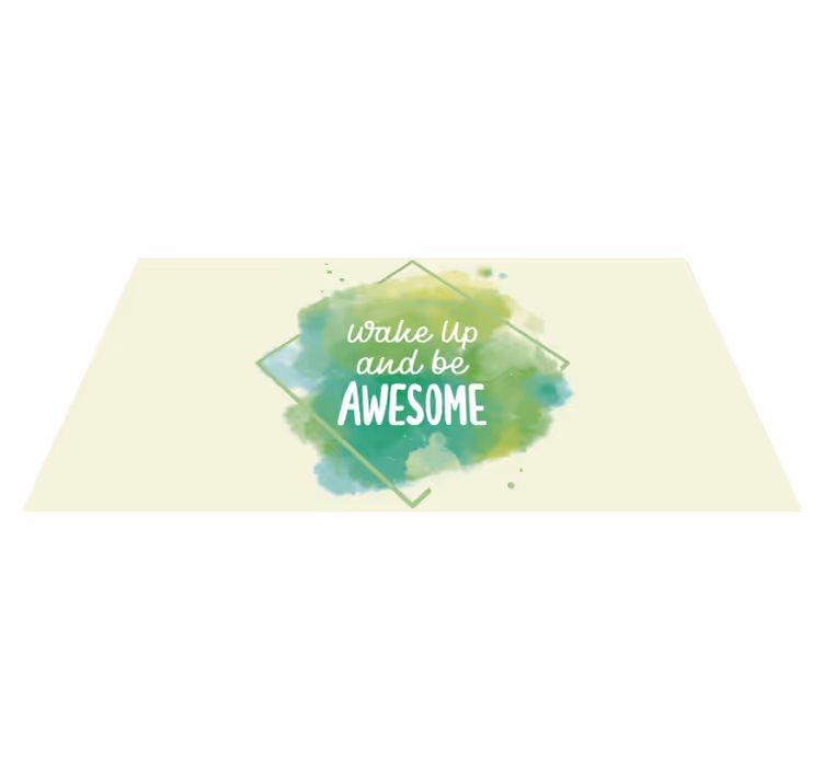 Tappeto vinile frase risvegliare eccezionale - TenStickers