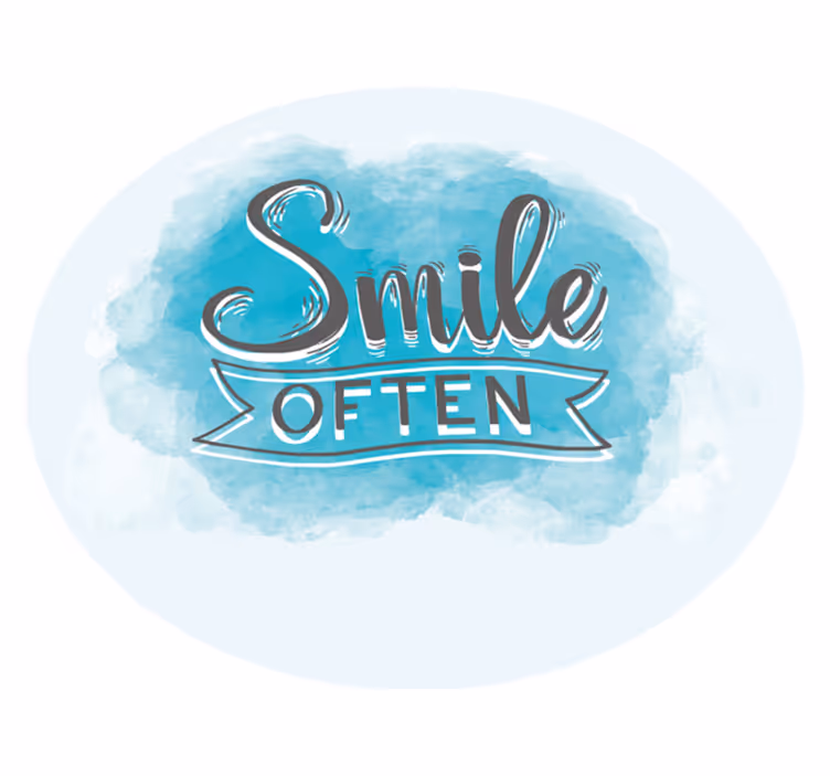 Tappeto vinile frase sorridi spesso - TenStickers