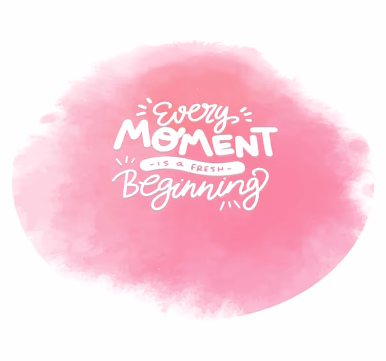 Tappeto vinile frase ogni momento che inizia - TenStickers
