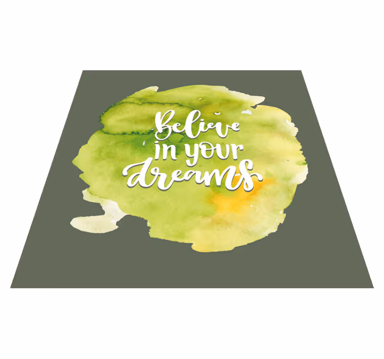 Tappeto vinile frase fiducia nelle aspirazioni - TenStickers