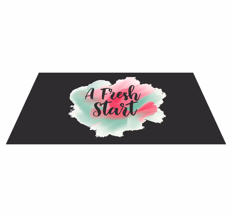 Tappeto vinile frase un nuovo inizio - TenStickers