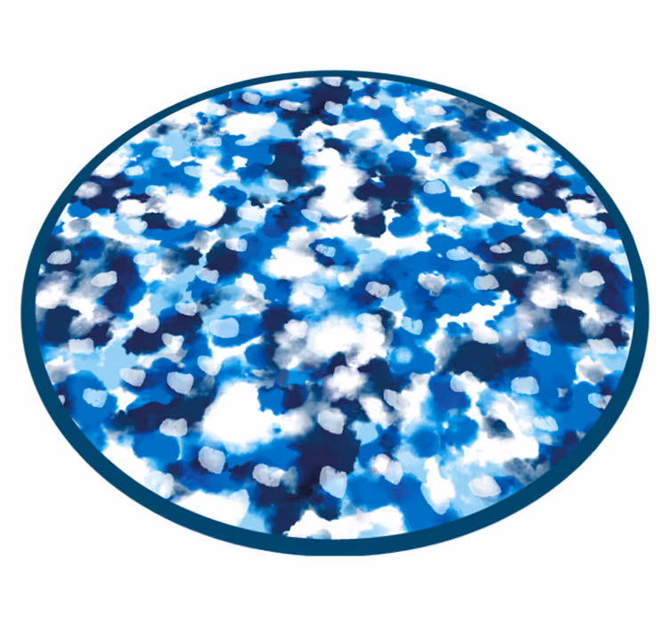 Tappeto vinile bagno disegno del punto blu - TenStickers