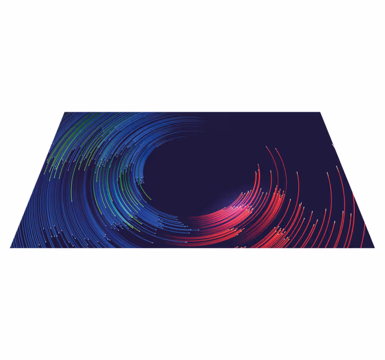 Tappeto vinile moderno onde di colore vorticose - TenStickers