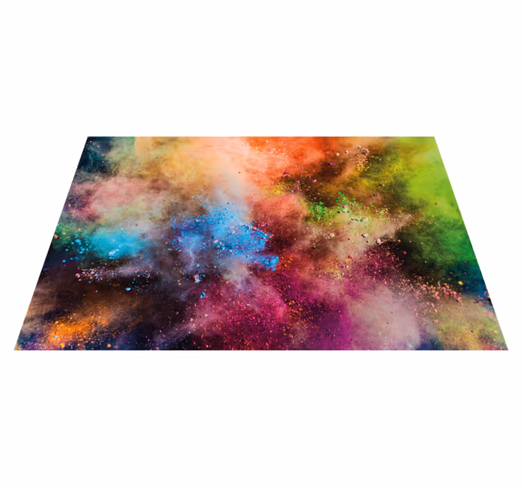 Tappeto vinile moderno esplosione cosmica colorata - TenStickers