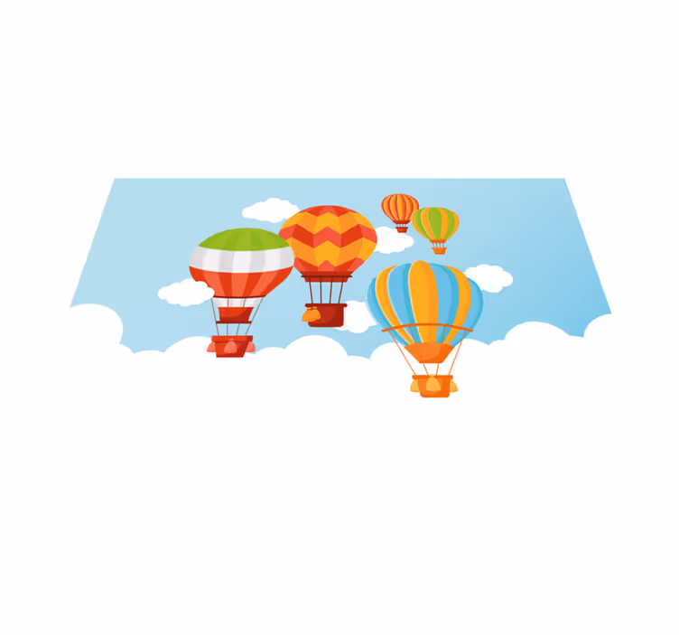 Tappeto vinile per bambini aria calda colorata - TenStickers