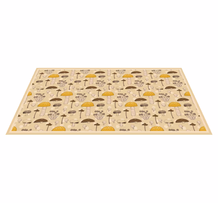 Tappeto pvc cucina modello di foresta di funghi - TenStickers