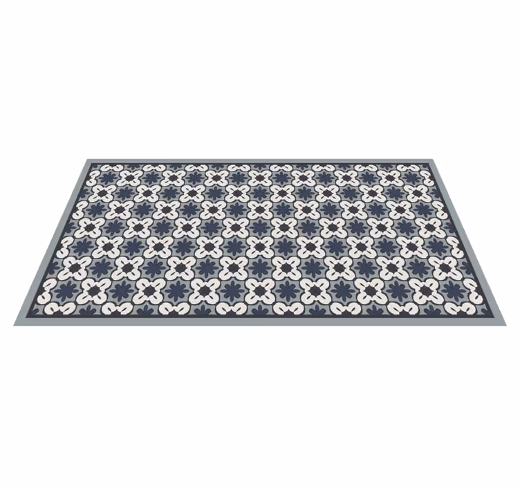 Tappeto vinile mosaico disposizione classica grigia - TenStickers