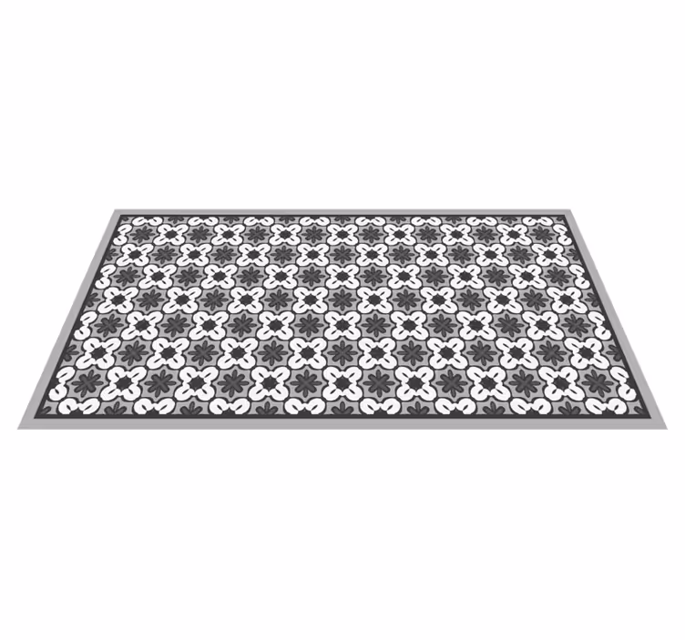 Tappeto vinile mosaico motivo floreale classico - TenStickers