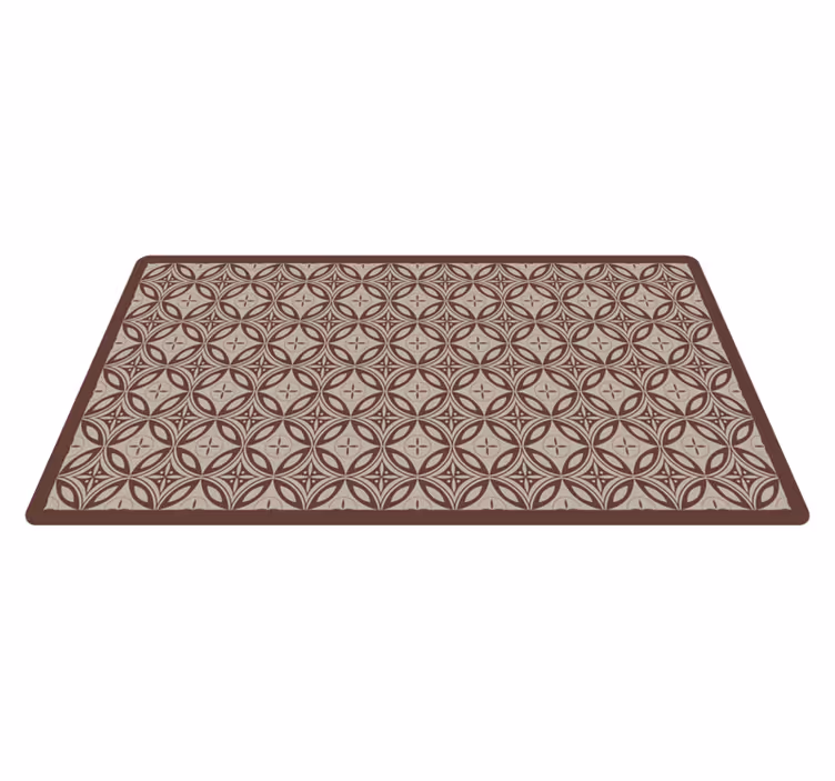 Tappeto vinile mosaico forme modellate marroni - TenStickers