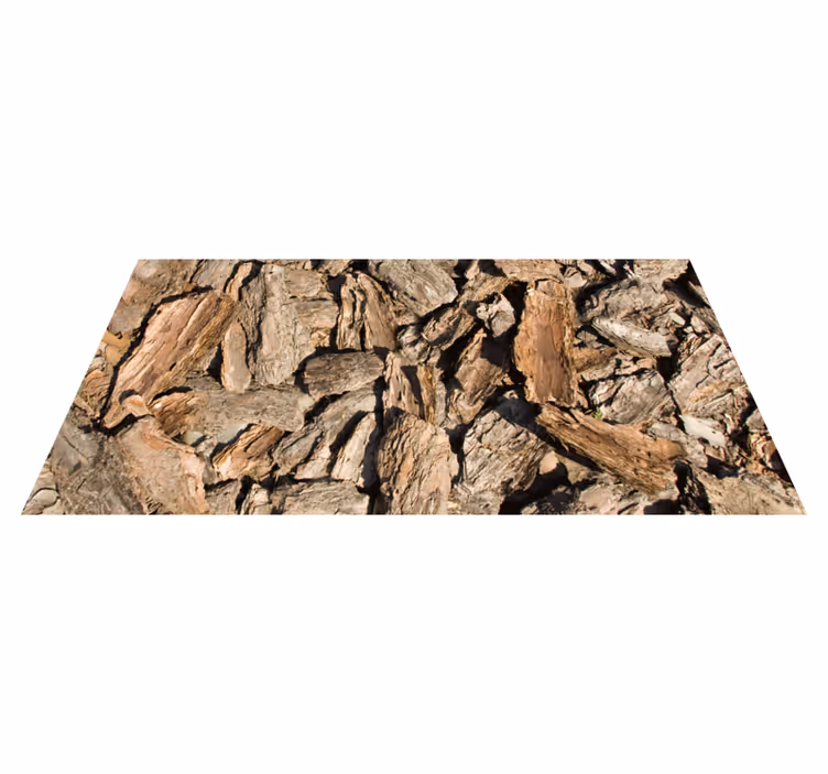 Tappeto vinile effetto legno design della corteccia naturale - TenStickers