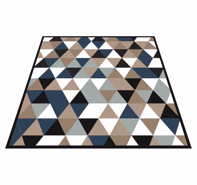 Tappeto vinile geometrico toni triangolari - TenStickers
