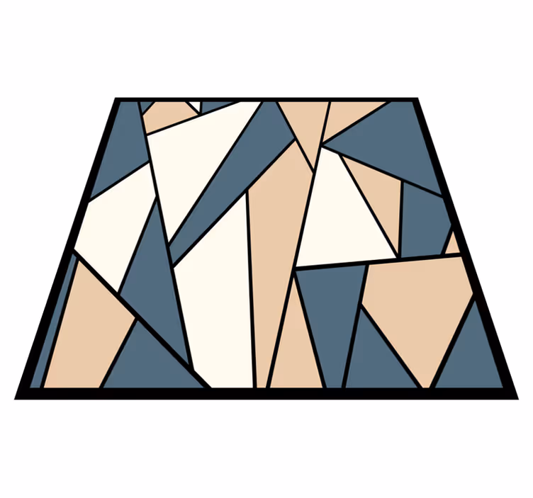 Tappeto vinile geometrico sezioni grigie e beige - TenStickers