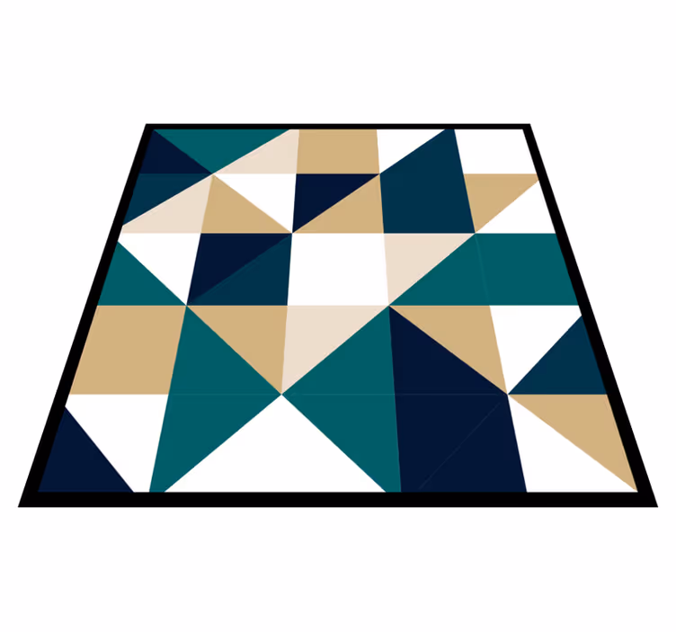 Tappeto vinile geometrico blocchi di colore triangolari - TenStickers
