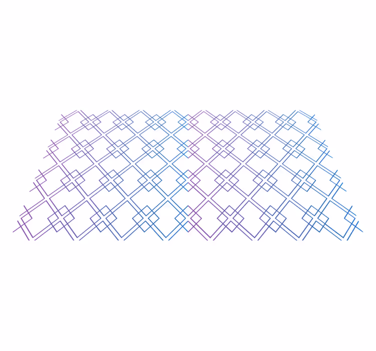Tappeto vinile geometrico diamanti e linee - TenStickers