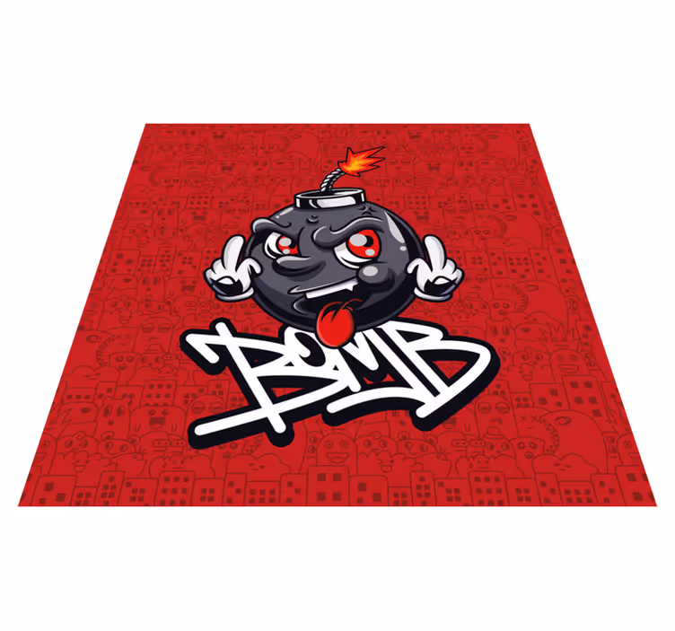 Tappeto vinile per ragazzi personaggio cartoon bomb - TenStickers