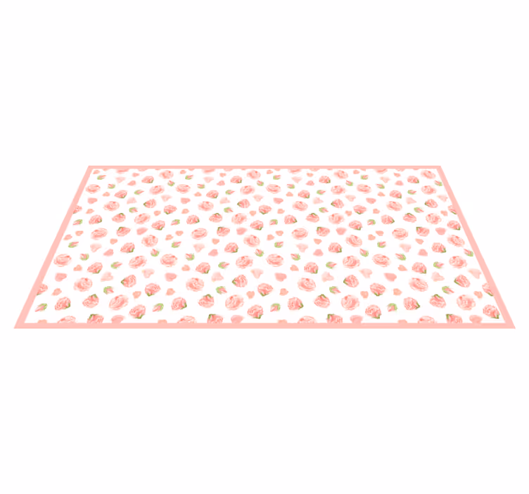 Tappeto vinile fiori modello elegante di rose - TenStickers