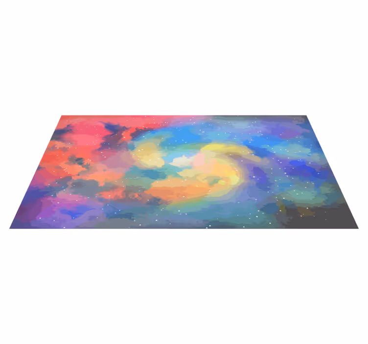 Tappeto vinile moderno vortice celeste - TenStickers