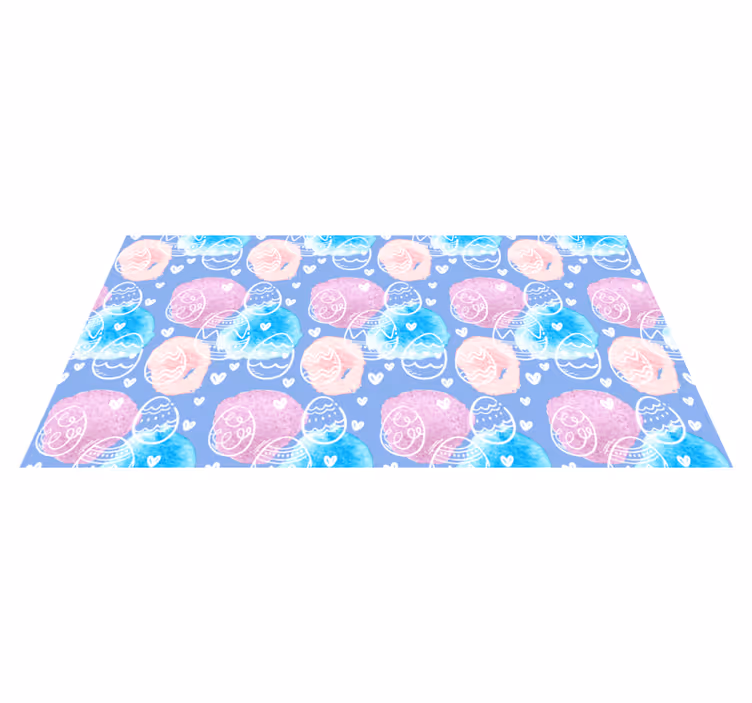 Tappeto vinile per bambini uova di pasqua colorate - TenStickers