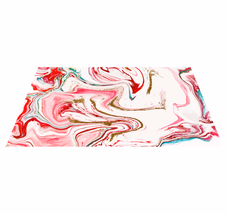 Tappeto vinile moderno eleganza rosa vorticosa - TenStickers
